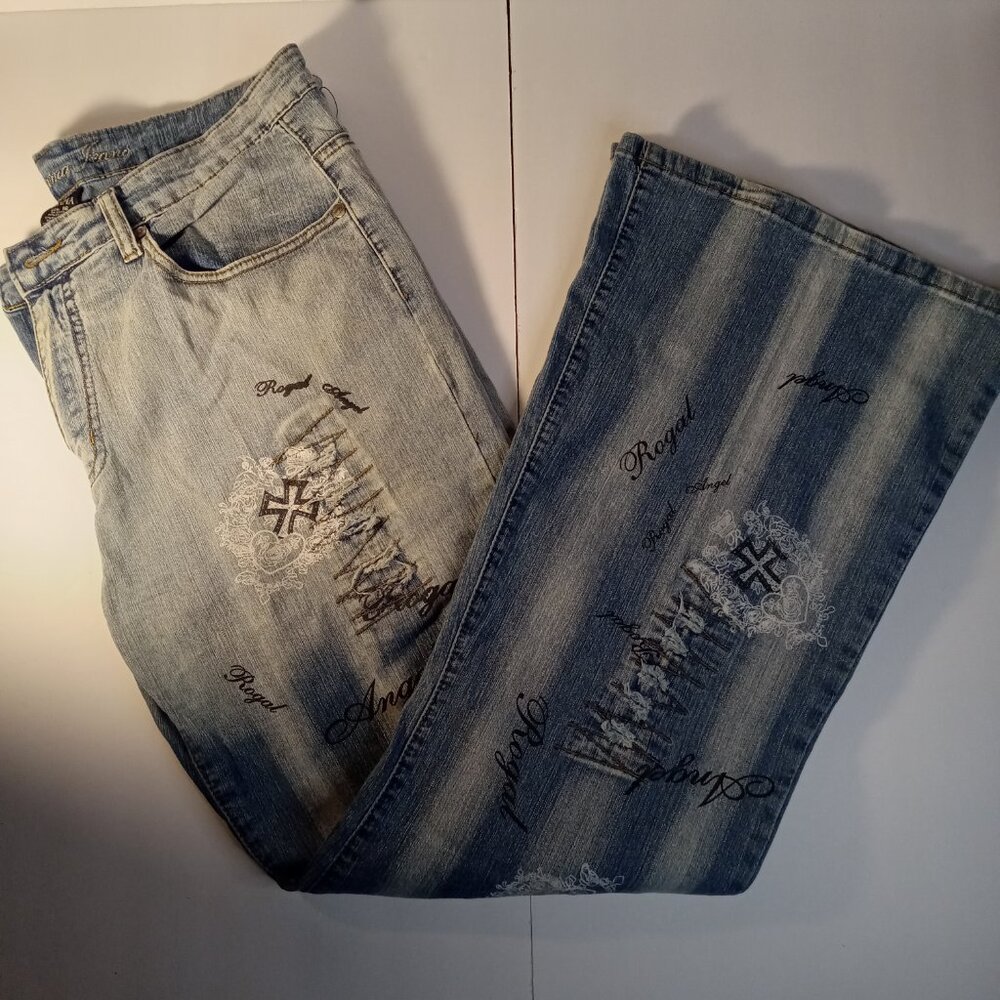 DRAMA JEANS GRAFFITI DESIGN BLUE JEANS
